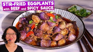 Stir-Fried Eggplants with Beef & Spicy Sauce/Technique to maintain their shape without absorbing oil by Morgane Recipes 1,146 views 6 months ago 6 minutes, 58 seconds