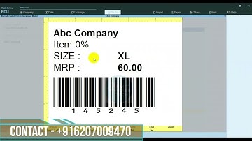 Tally TDL Barcode Module l  How to Create Barcode in Tally Prime