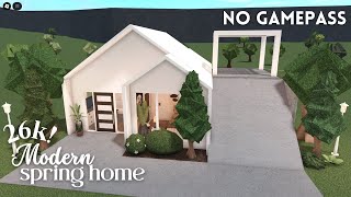 [ bloxburg ] ꒰ 26k ꒱ ☀️ budget modern spring home ꒰ no gamepass build & tour ꒱