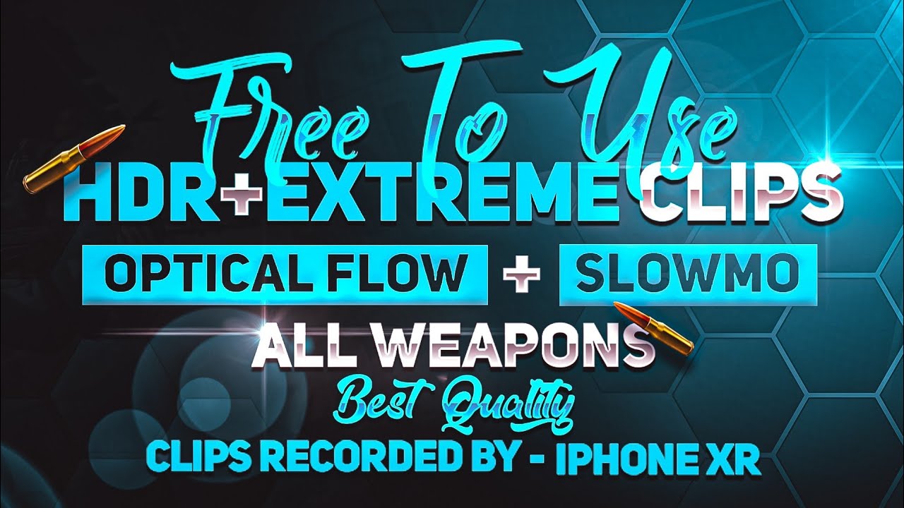Pubg Mobile Free To Use Clips | HDR+Extrem | PC Slowmo + Optical Flow | All Wepens | Recored by XR