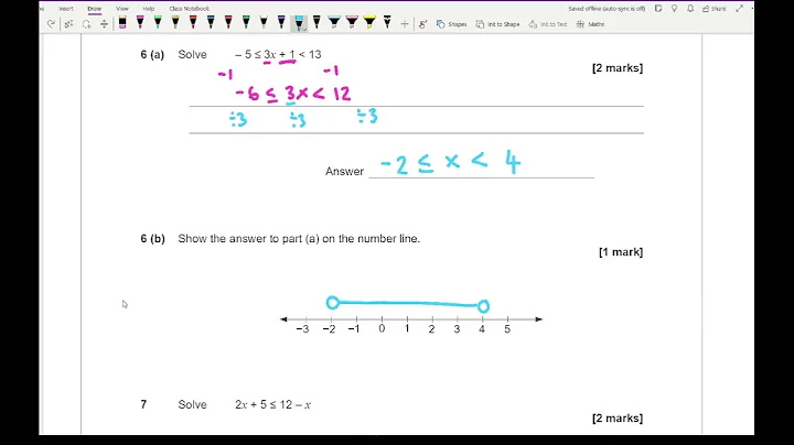 Inequalities 1 Topic Test GCSE Maths Foundation Exam Questions Revision