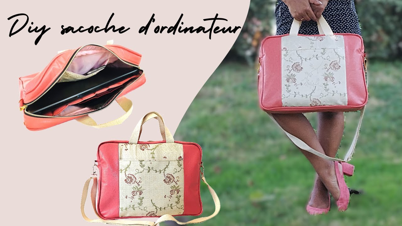 🧵Réalisez une sacoche élégante matelassée pour matériel informatique