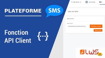 Envoi SMS via plateforme SMS LWS - Fonction API client : Tuto