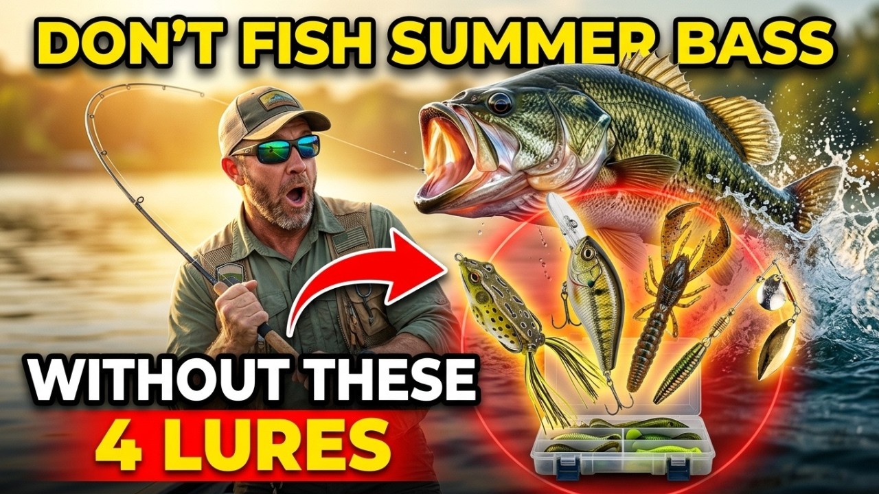 DON'T GO Summer Bass Fishing WITHOUT These 4 LURES Top 4 Hot Weather Baits