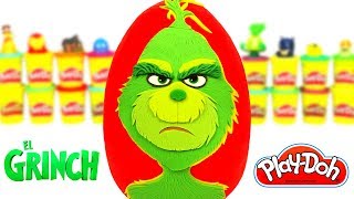 Huevo Sorpresa Gigante de El Grinch en Español de Plastilina Play Doh