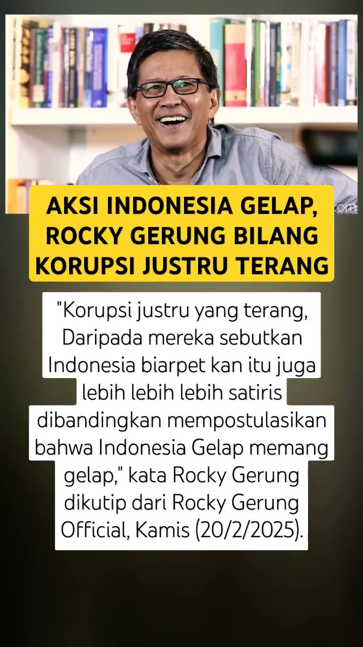 Tanggapan Bang Rocky Gerung Langsung Kena