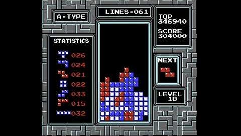 NES Tetris First 600k Transition and PB