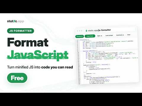 How to Format JavaScript Online (Free JS Beautifier)
