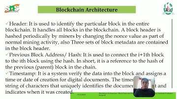 Video lecture| Blockchain Architecture|Ms.R.Pavithra|AP|B.Com IT |SNS Institutions
