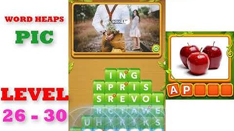 Word Heaps: Pic Puzzle Level 26 - 30 | All Answers | Walkthrough
