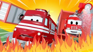 Zug für Kinder -  Frank das Feuerwehrauto 3  - Troy der Zug in Car City