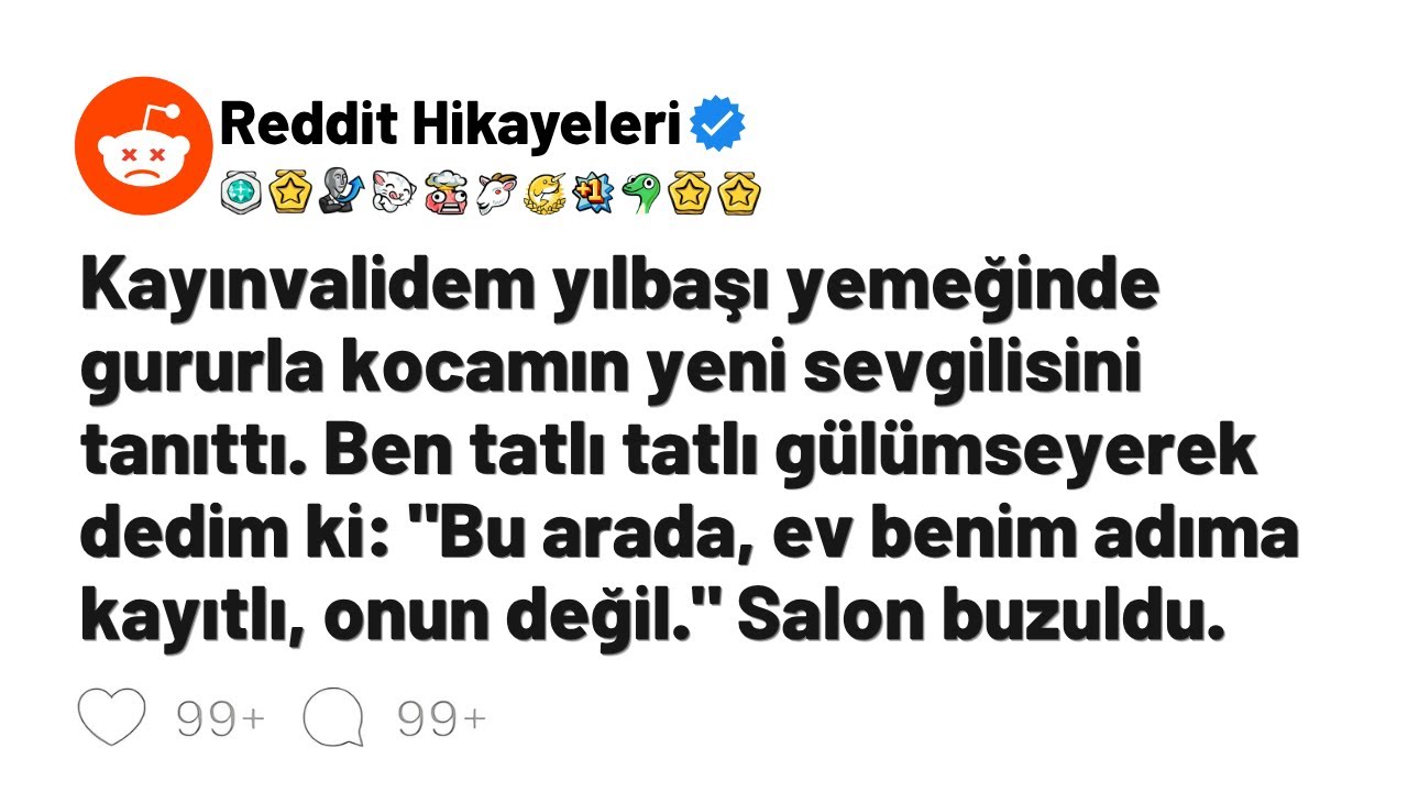 Kayınvalidem yılbaşı yemeğinde gururla kocamın yeni sevgilisini tanıttı.