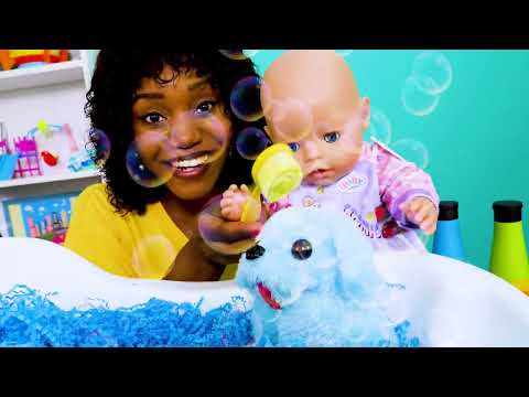 Baby Annabell Doll Cares for Hungry Toy Puppies with Pretend Play Food