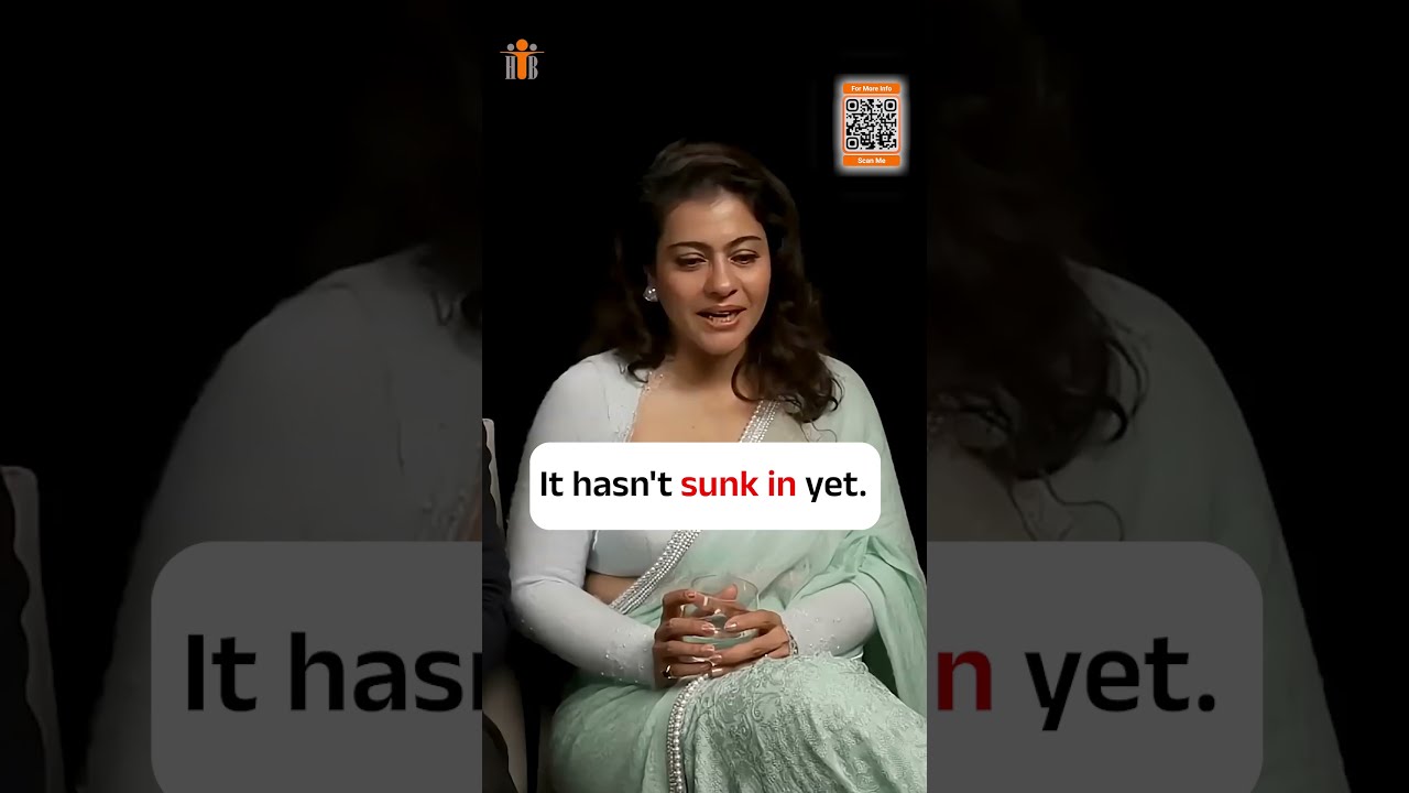 🔥 Watch Till End! “Sunk In” Meaning By Kajol #explore #shorts #ytshorts #learnenglish