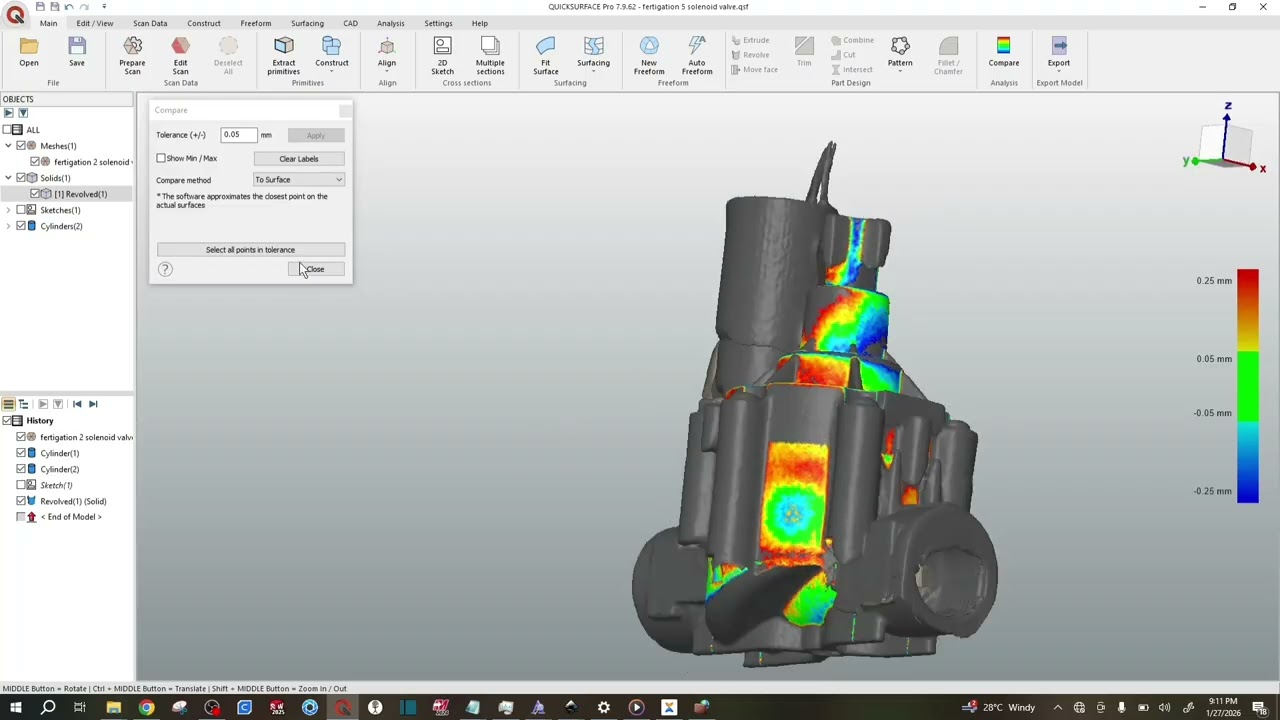 From 3D Scan to CNC-Ready CAD | Reverse Engineering Parts for Prototyping & Manufacturing | Part 2