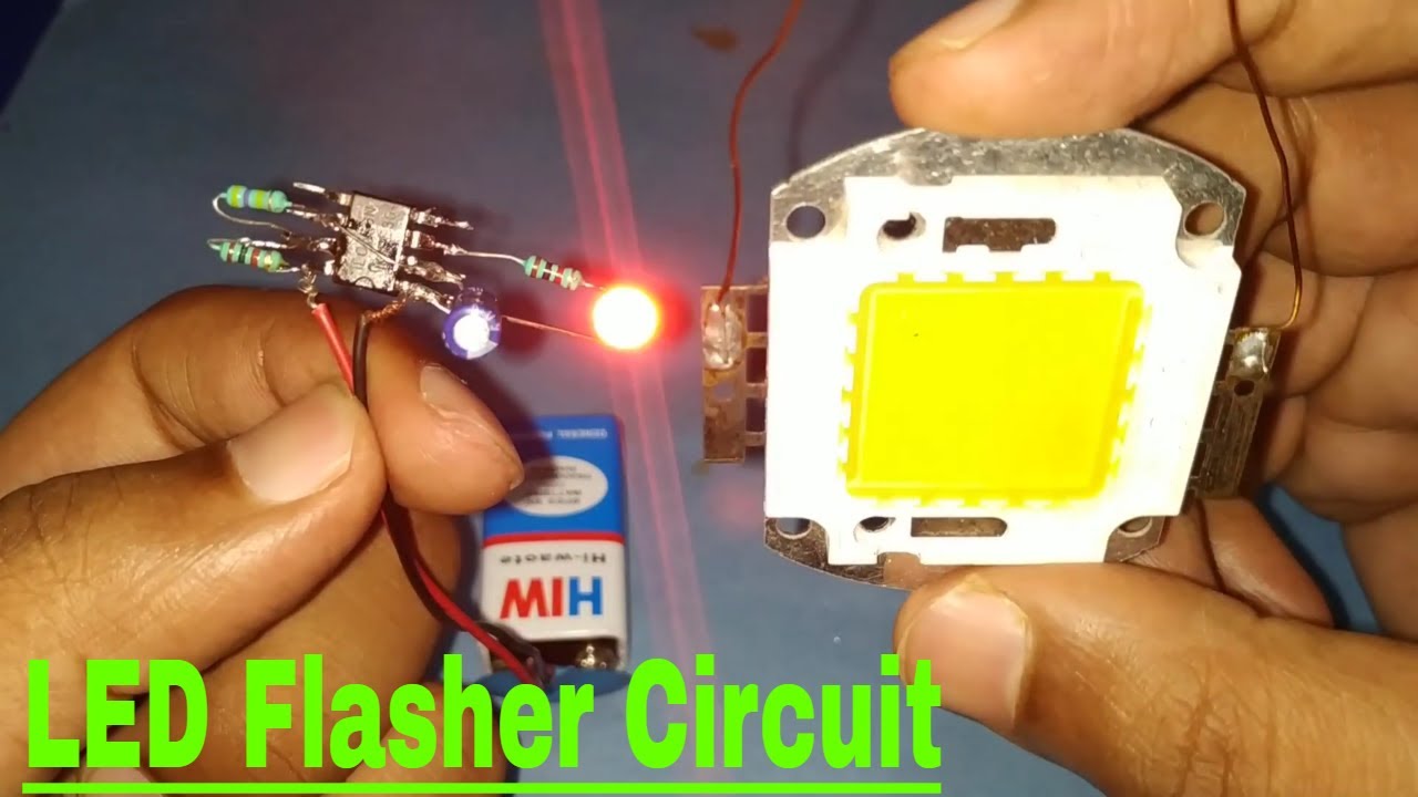 How to Build an LED Flasher Circuit with a 555 Timer IC Chip ...