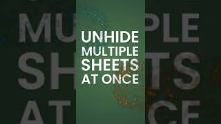 GREAT NEWS! You can now UNHIDE All Excel Sheets in ONE GO! #shorts screenshot 3