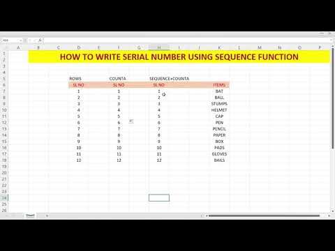 How to write serial numbers in Excel using the SEQUENCE function - YouTube