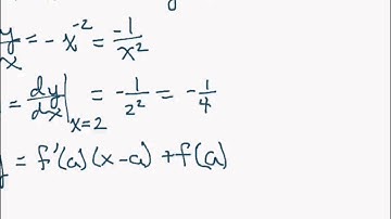 finding a tangent line to 1 over x