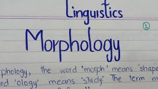 #Morphology #Complete handwritten notes #Linguistics #ENG-102 #BS English #1st Semester #PU