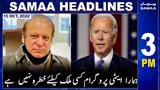 Samaa News Headlines | 3pm | 15th October 2022