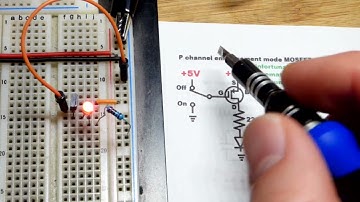 P Channel Enhancement Mode MOSFET Switch circuit using BS250
