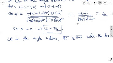 INTER MATHS1(B)-DIRECTION RATIOS & DIRECTION COSINES-Problem on find angles with given vertices of