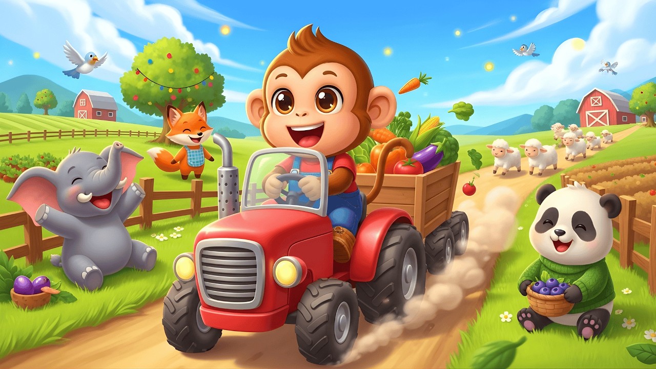 Monkey Funny | Cute Monkey Decorates the Farm 🐒 & Gentle Sheep Care 🐑💛 | Monkey Cartoon