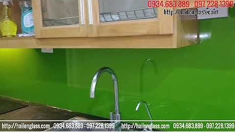 Kính Ốp Bếp Màu Xanh Non Thi công Tại Ecohome 1