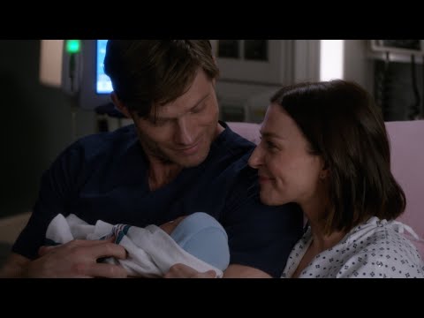 Link and Amelia Together with Their Baby Boy - Grey's Anatomy