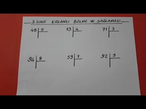 3.sınıf kalanlı bölme işlemi ve sağlaması  @Bulbulogretmen-2-  #matematik #3sınıf