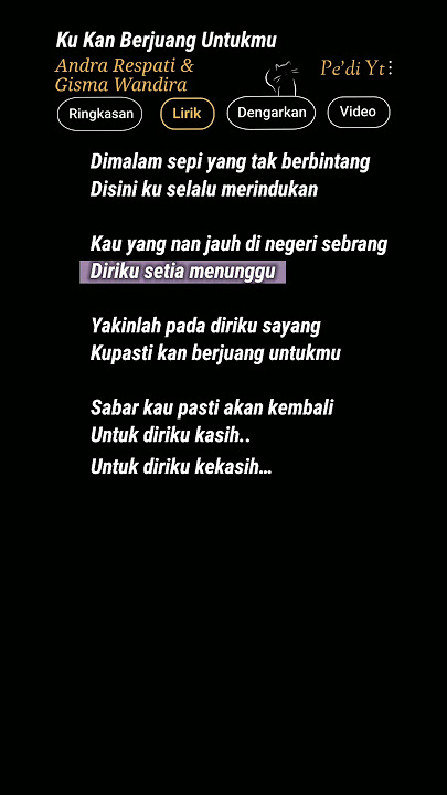 Lirik Lagu Ku Kan Berjuang Untukmu Lagu Andra Respati & Gisma Wandria🎧