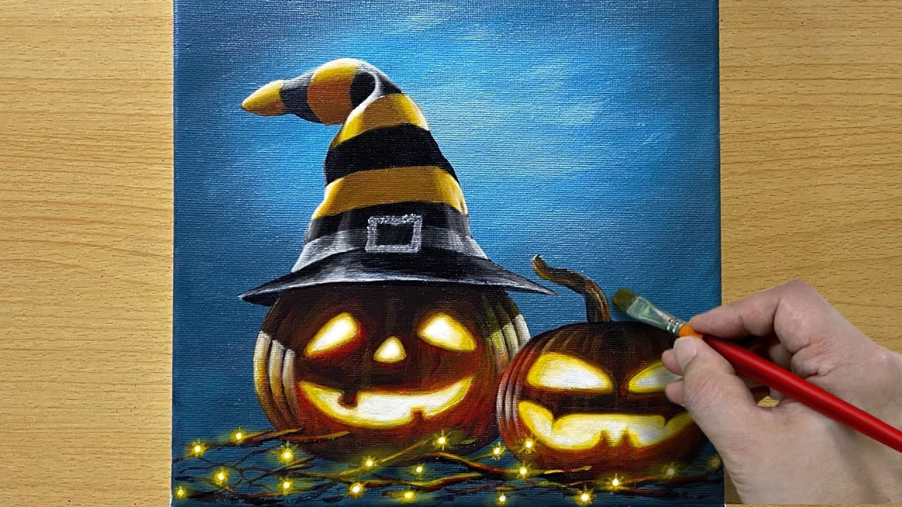 Halloween Painting / Acrylic painting / STEP by STEP #166 / 할로윈