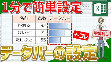 【エクセル】データバーの設定方法をわかりやすく解説！表が見違える！(超わかりやすいエクセルEXCEL講座)
