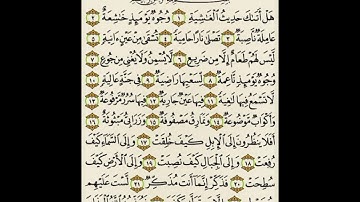 سورة الغاشية كاملة (88) مكتوبه /اسلام صبحي
