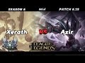 League of Legends - Xerath vs Azir Season 6 - LoL Mid Diamond Gameplay