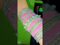 Pink Glitter Chudi Set ✨ Sajan Tumse Pyar Ki Ladai Mein 💖 Bridal Bangles Look 😍 #shorts