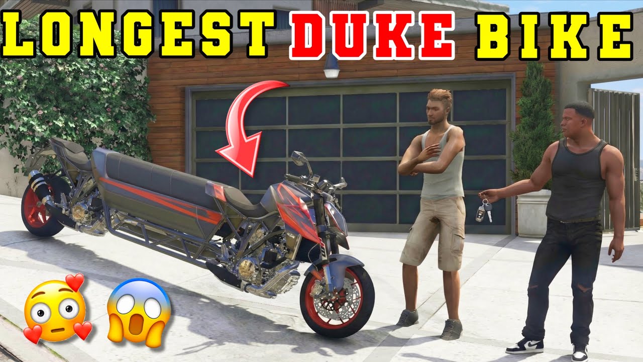 Franklin & Adam Make Worlds Longest Duke Bike In Gta 5 | Gta 5 In Telugu