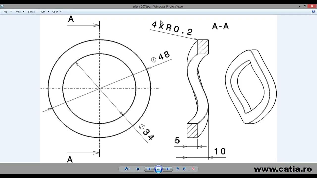 How to create a mechanical part using CATIA Part Design 113 Curved