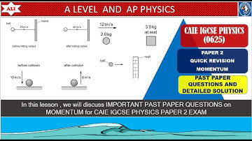 CAIE IGCSE Physics Paper 2 Solution-Tricky and Challenging Past Paper Questions on Momentum