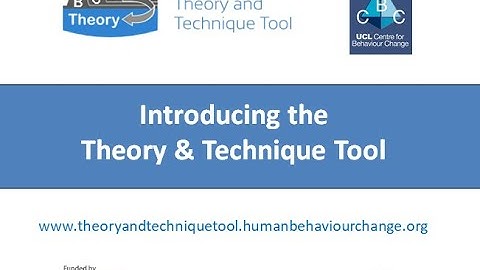 Introducing the Theory and Technique tool