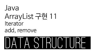 ArrayList - java 구현 11 - Iterator add remove