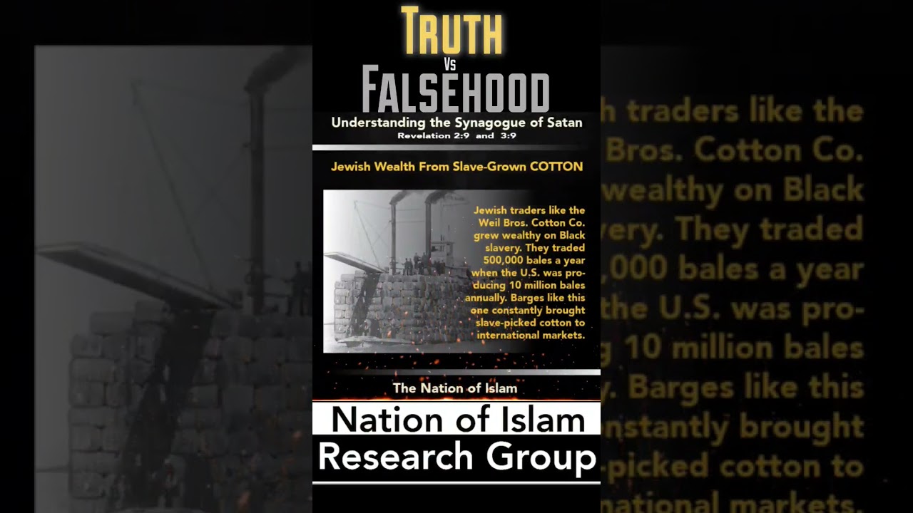 Jewish Wealth From Slave Grown Cotton  