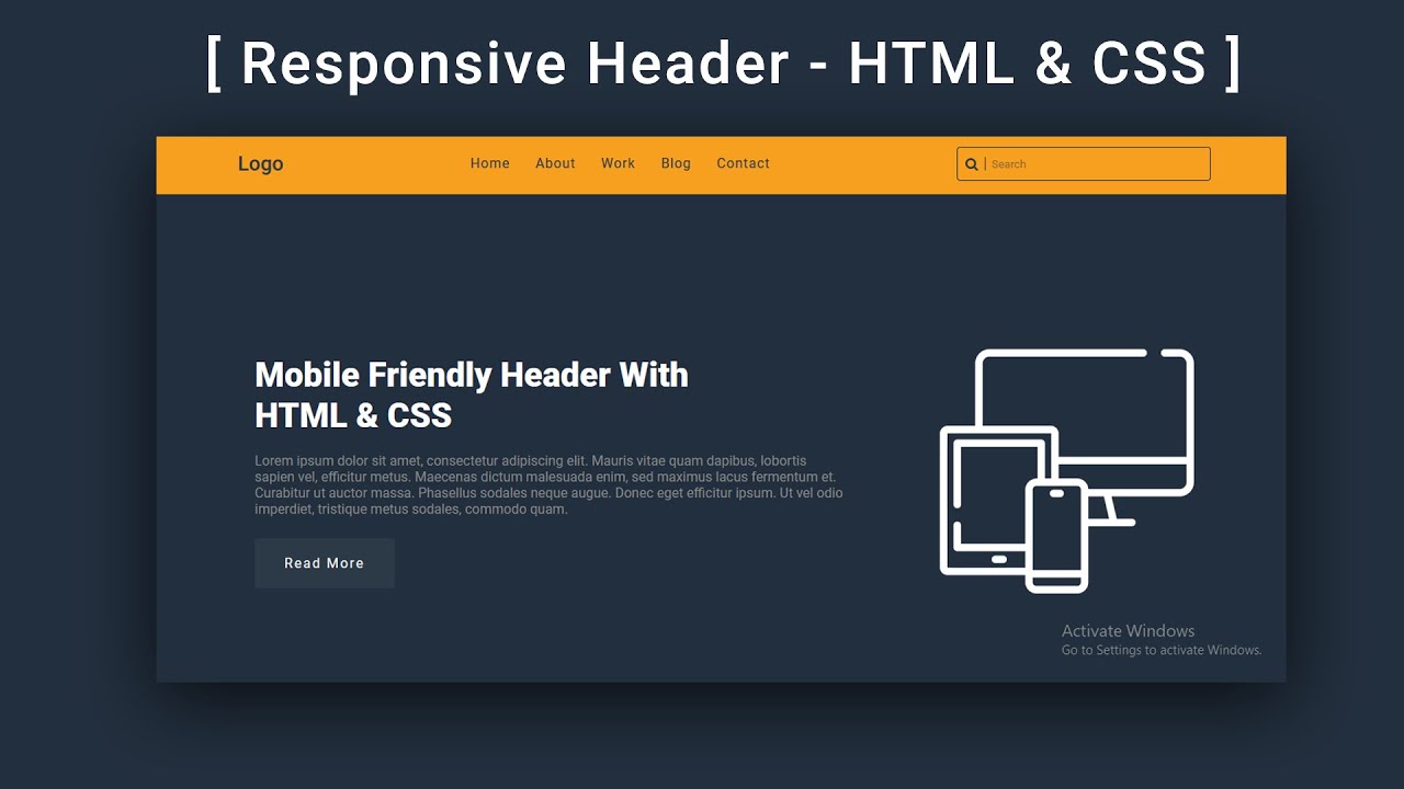 Get A PROFESSIONAL Responsive Header In Just 15 Minutes YouTube