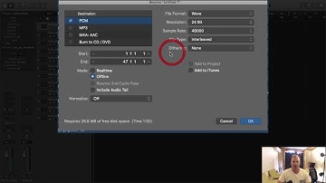 How to Export an Audio File from Logic Pro X - Bounce your final mix