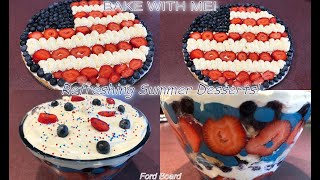 #BAKEWITHME! | COLD SUMMER DESSERTS | MIXED BERRY TRIFLE & FRUIT PIZZA RECIPE | ARIEL & TAYLOR FORD