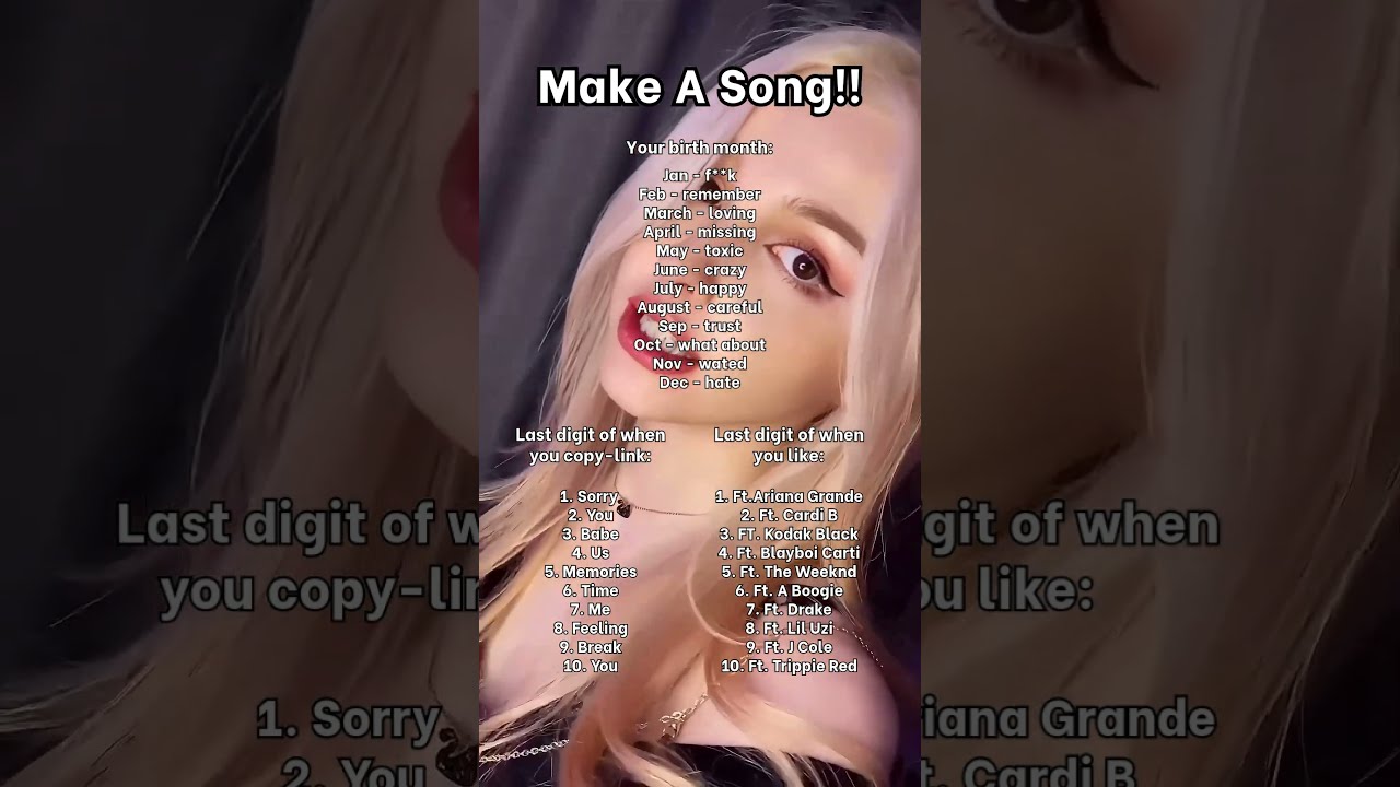Make A Song With These 3 Words Challenge 