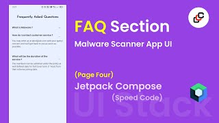 #4 Making FAQ Page in Malware Scanner App UI using jetpack compose | UI Stack screenshot 2
