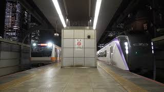 [4K60p] E353 Series departing with a discontinued limited express train departure melody