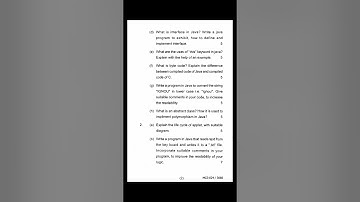 #Shorts MCS-024 JUNE 2020 Question Paper (Object Oriented Technologies and Java Programming)
